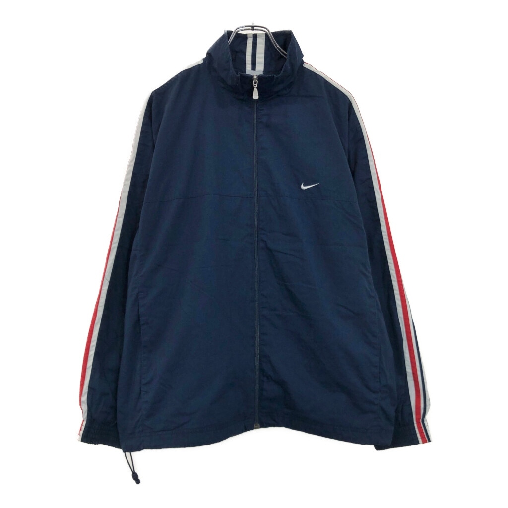 NIKE ナイキ ワンポイントロゴ トラックジャケット スポーツ ネイビー(メンズ L)中古 古着 V0248拍卖