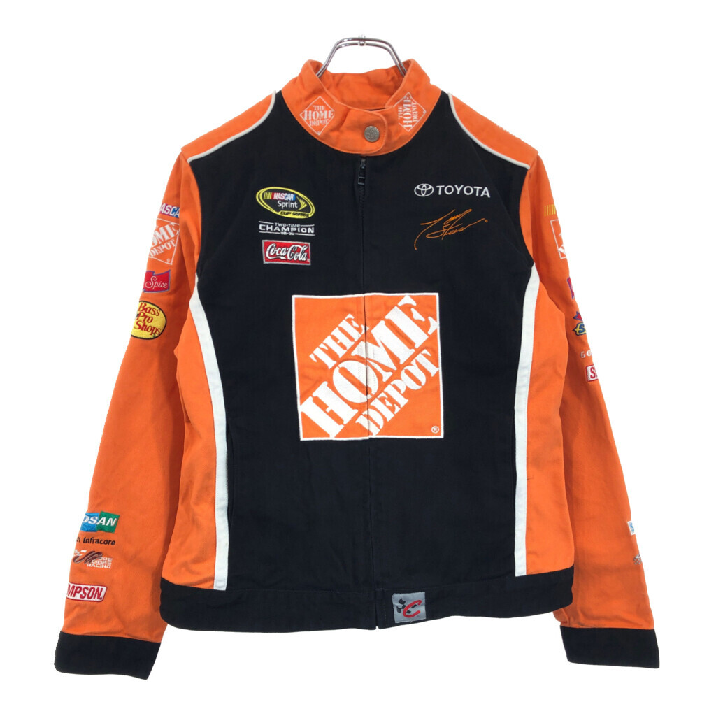 CHASE AUTHENTICS チェイス オーセンティック NASCAR ナスカーレーシングジャケット 企業ロゴ オレンジ(レディース M)中古 古着 V1396拍卖