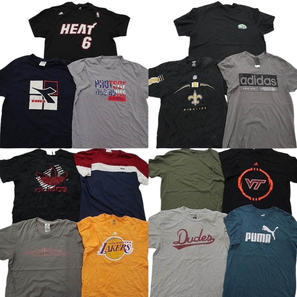 古着卸 まとめ売り スポーツブランドMIX 半袖Tシャツ 14枚セット (メンズ L ) リーボック フィラ アンダーアーマー NC3746 1円スタート拍卖