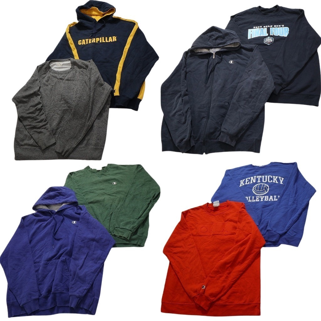古着卸 まとめ売り チャンピオン Champion スウェット 8枚セット (メンズ XL ) フルジップ フーディー ツートン 中古 古着 NC3907拍卖