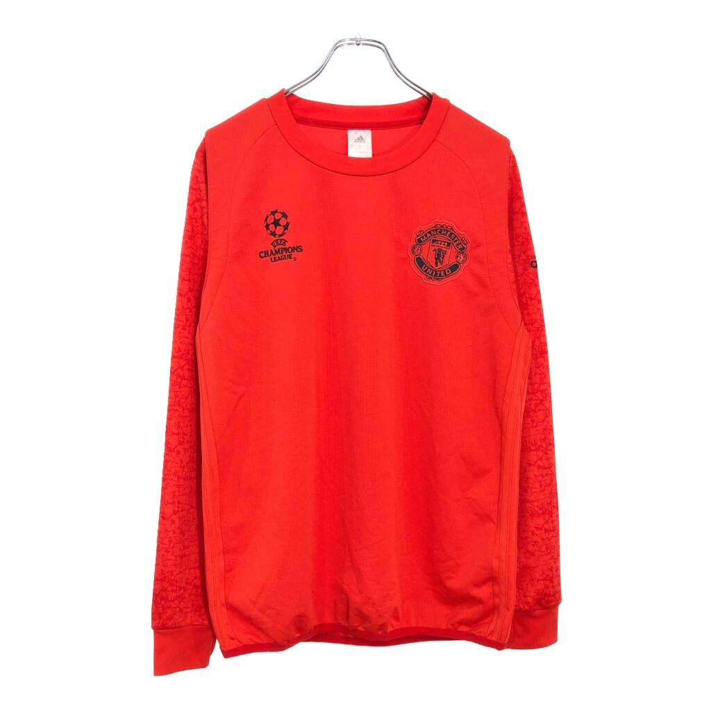 00年代 adidas アディダス マンチェスター・ユナイテッド 長袖Tシャツ プロチーム サッカー オレンジ(メンズ L)中古 古着 v4140拍卖