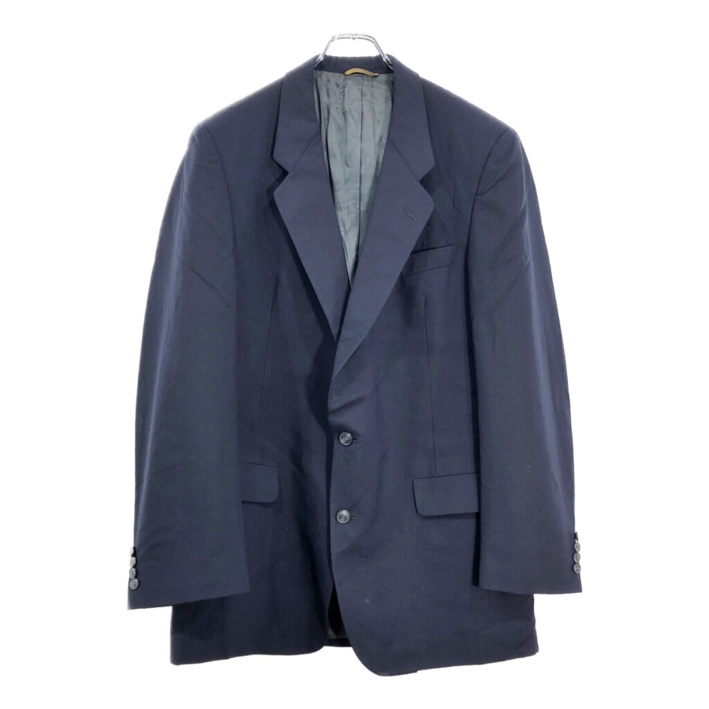 80年代 USA製 Christian Dior クリスチャン ディオール テーラードジャケット ネイビー(メンズ XL相当)中古 古着 v4285拍卖