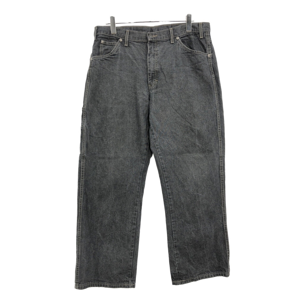 Dickies ディッキーズ デニム ペインターパンツ ブラック(メンズ W36 L30)中古 古着 V4309拍卖