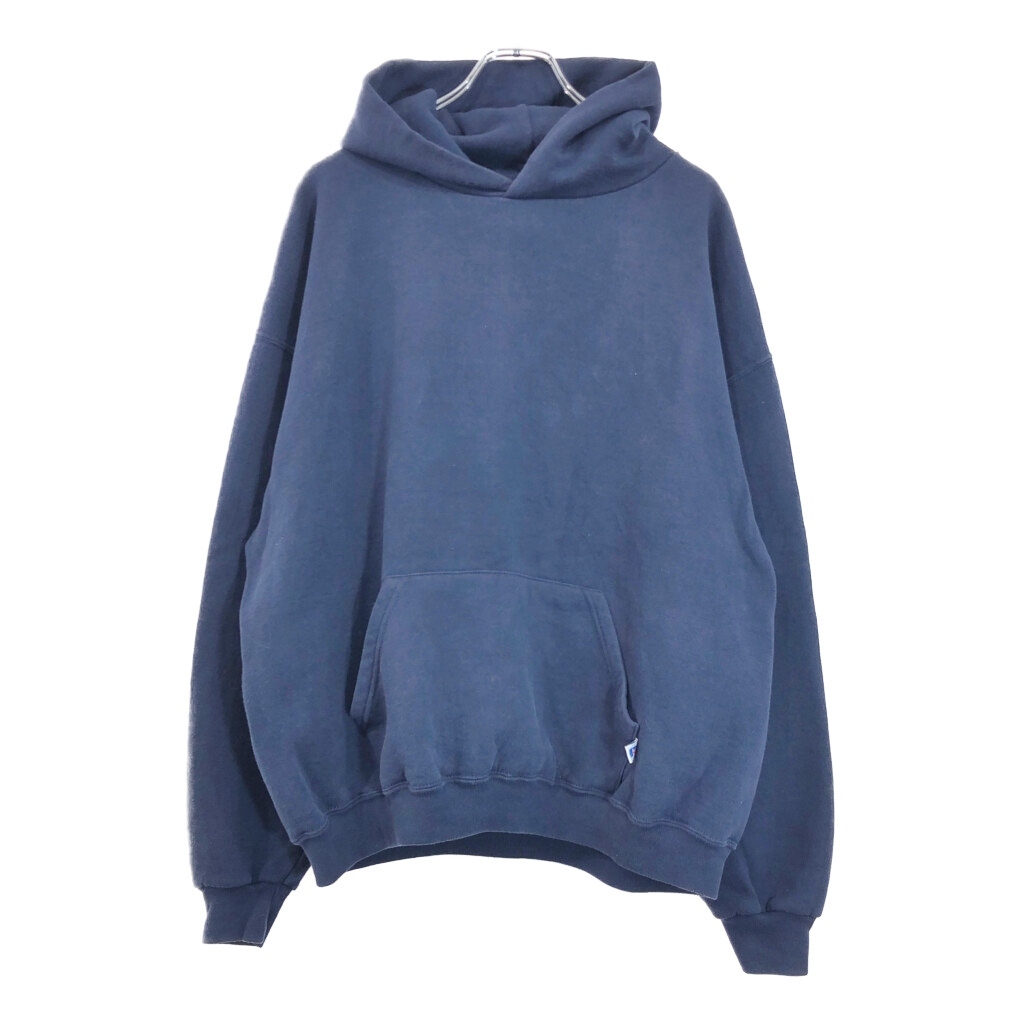 00年代 RUSSELL ATHLETIC ラッセル パーカー 無地 ネイビー( XL)中古 古着 v4398拍卖