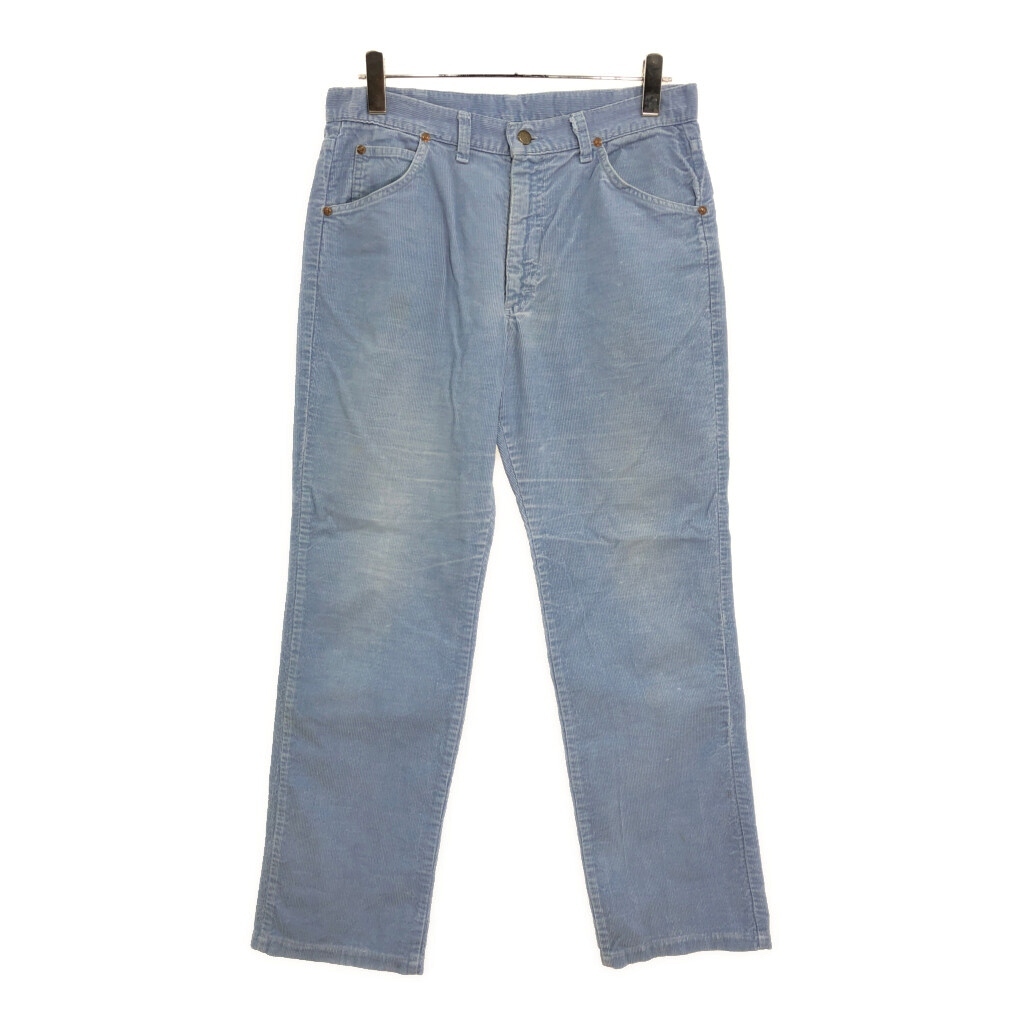 70年代 USA製 Lee リー コーデュロイパンツ ヴィンテージ ライトブルー(メンズ W34 L32)中古 古着 v4265拍卖
