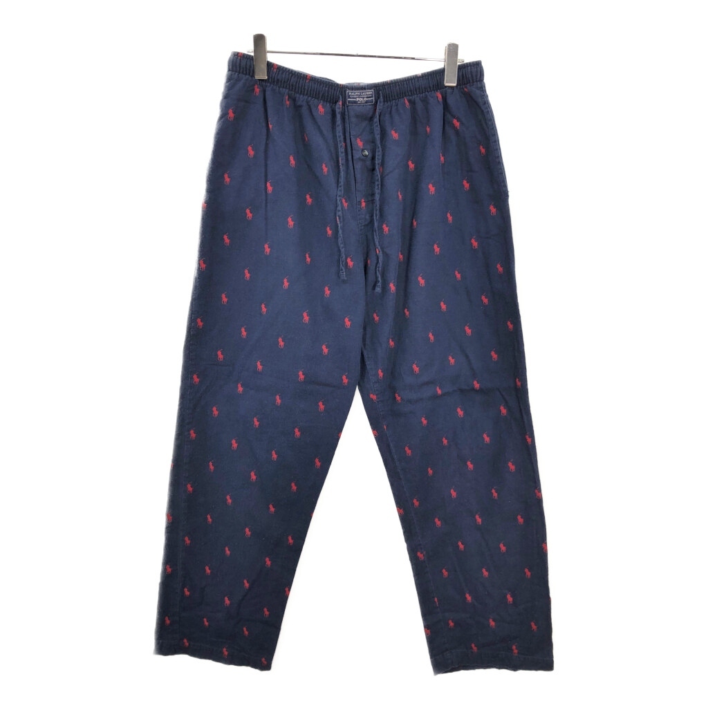 Polo by Ralph Lauren ポロ ラルフローレン パジャマパンツ ネイビー(メンズ L)中古 古着 V4260拍卖