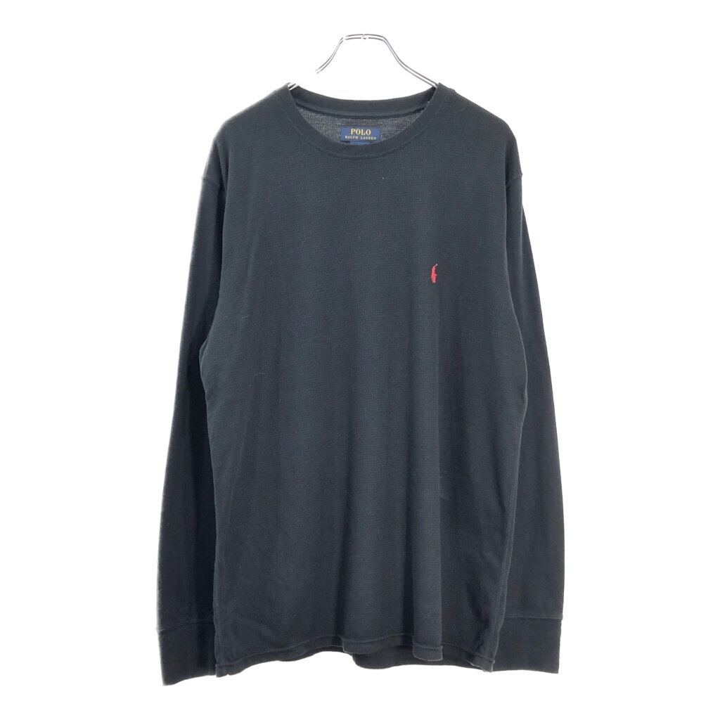 Polo by Ralph Lauren ポロ ラルフローレン 長袖サーマルTシャツ ブラック(メンズ XL)中古 古着 v4507拍卖