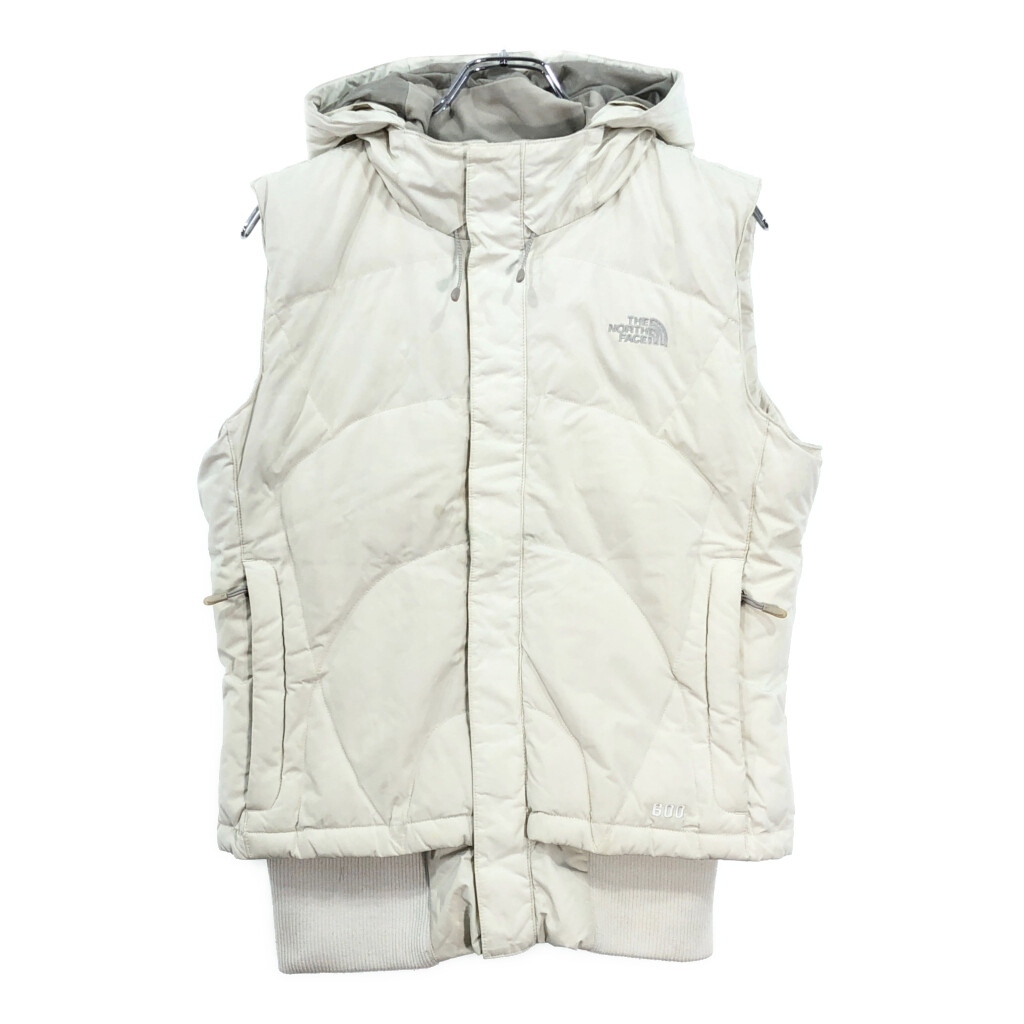 THE NORTH FACE ノースフェイス 600フィルパワー ダウンベスト アウトドア アイボリー(レディース L)中古 古着 V4526拍卖