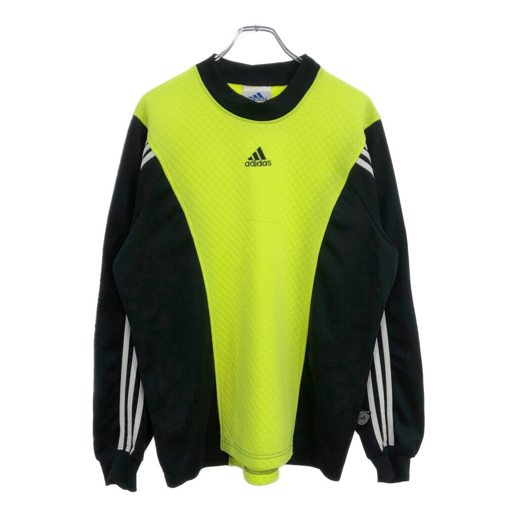90年代 USA製 adidas アディダス 長袖Tシャツ サッカー スポーツ ブラック(メンズ M)中古 古着 V4536拍卖