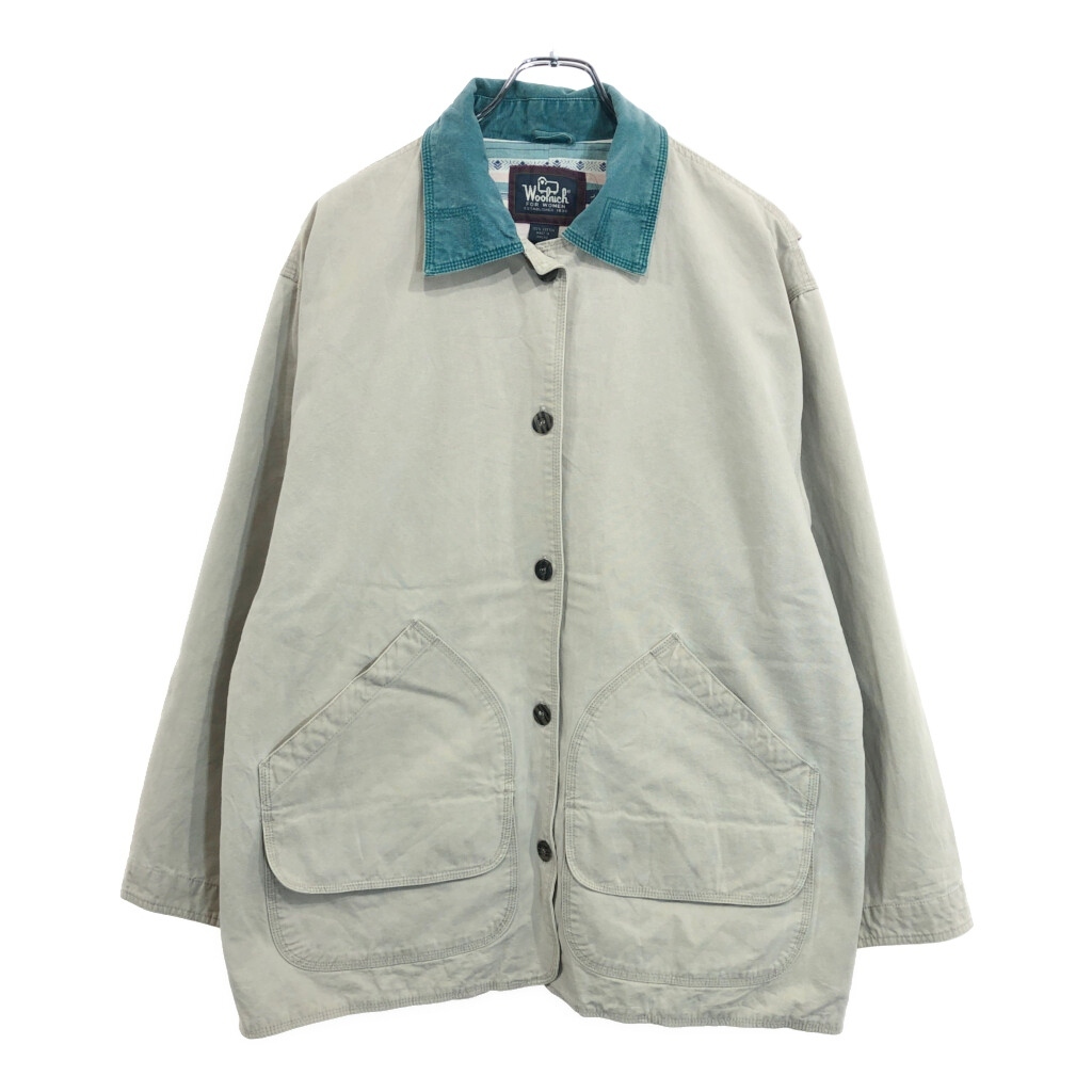 90年代 WOOLRICH ウールリッチ ハンティングジャケット アウトドア アイボリー(レディース L)中古 古着 v4170拍卖