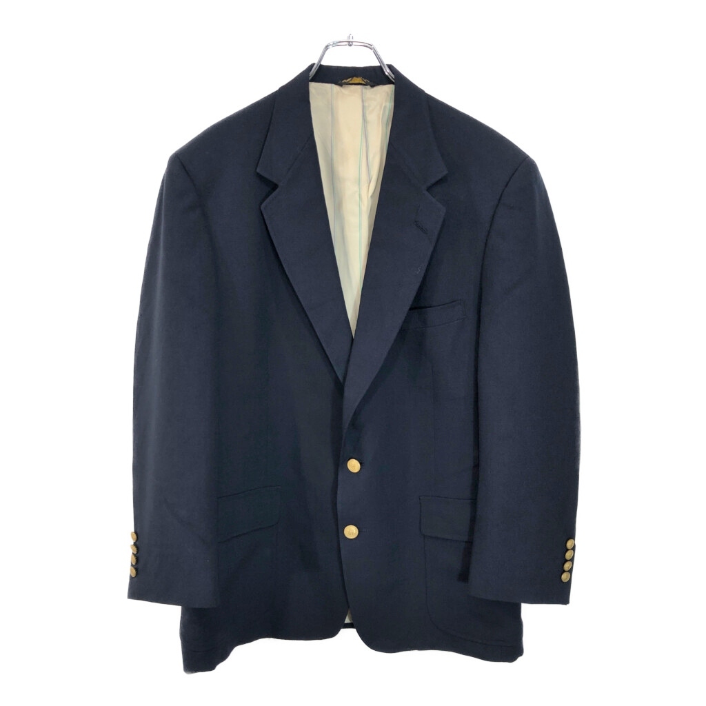90年代 USA製 WIMBLEDON By RACQUET CLUB テーラードジャケット 紺ブレ ネイビー(メンズ 44相当)中古 古着 V4559拍卖