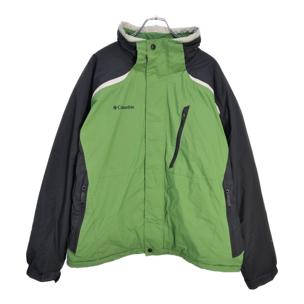 Columbia コロンビア OMNI-TECH ウォータープルーフ ナイロンジャケット アウトドア ライトグリーン(メンズ XL)中古 古着 v4564拍卖