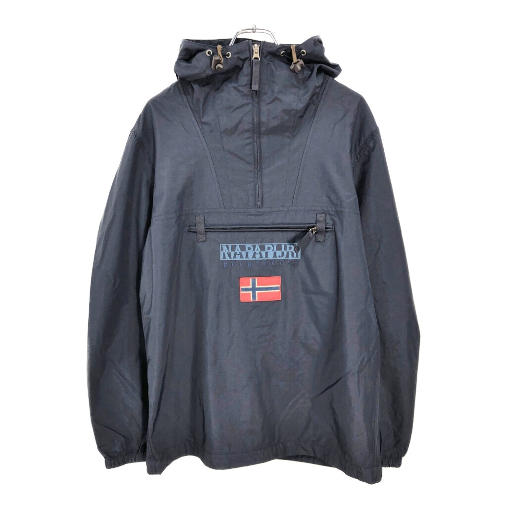 NAPAPIJRI ナパピリ アノラックパーカージャケット アウトドア ネイビー(メンズ L)中古 古着 v4643拍卖