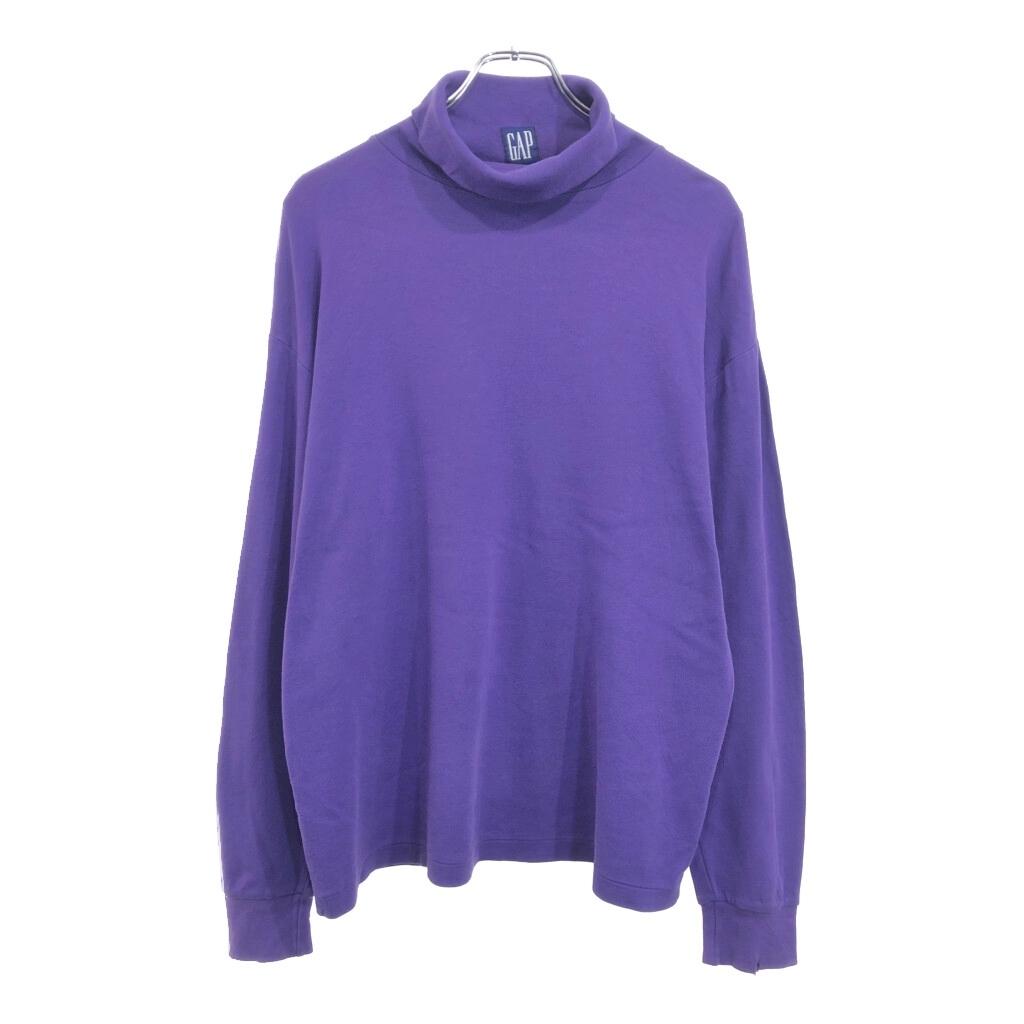 90年代 GAP ギャップ タートルネック 長袖Tシャツ オールドギャップ パープル(メンズ L)中古 古着 V4590拍卖