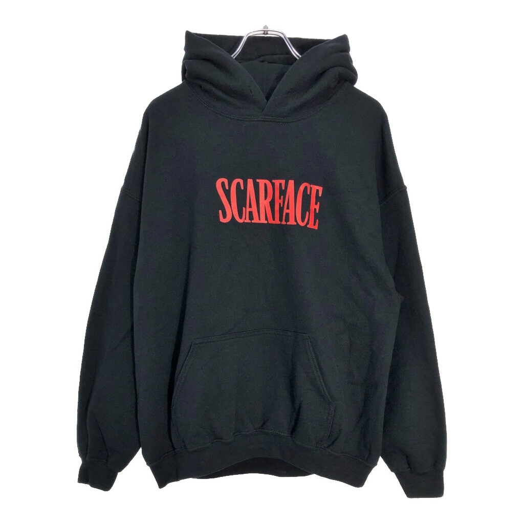 SCARFACE スカーフェイス スウェット パーカー ムービー ブラック(メンズ L)中古 古着 V4745拍卖