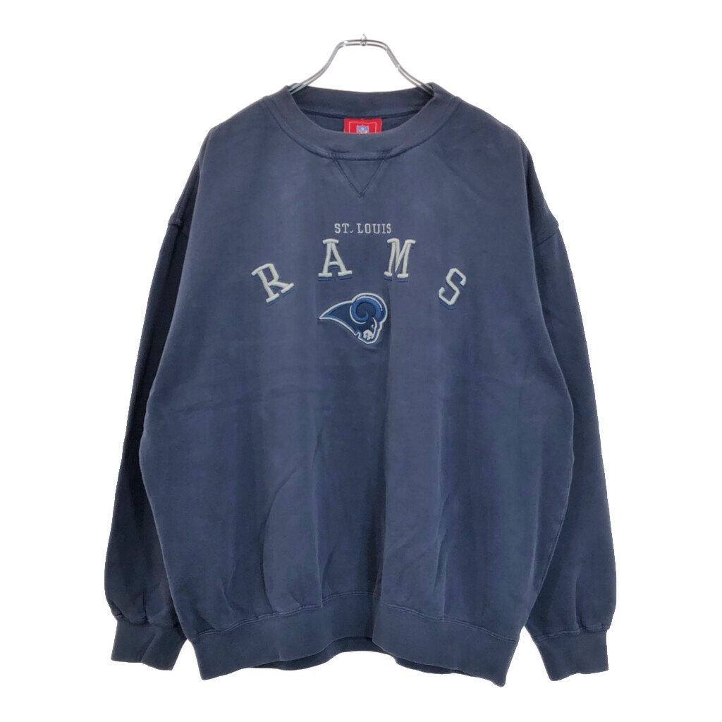 NFL ロサンゼルス・ラムズ スウェット 大きいサイズ プロチーム アメフト ネイビー(メンズ XL)中古 古着 V4760拍卖
