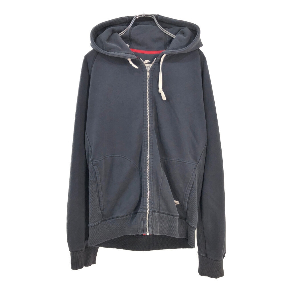 NIKE ナイキ フルジップ スウェット パーカー スポーツ ブラック(メンズ L)中古 古着 V4761拍卖