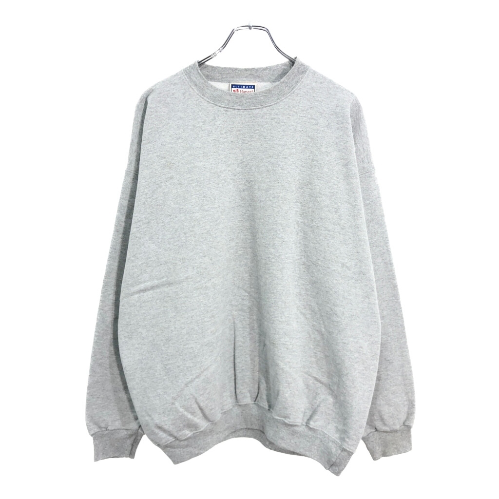 00年代 Hanes ヘインズ 無地 スウェット グレー(メンズ L)中古 古着 V4809拍卖
