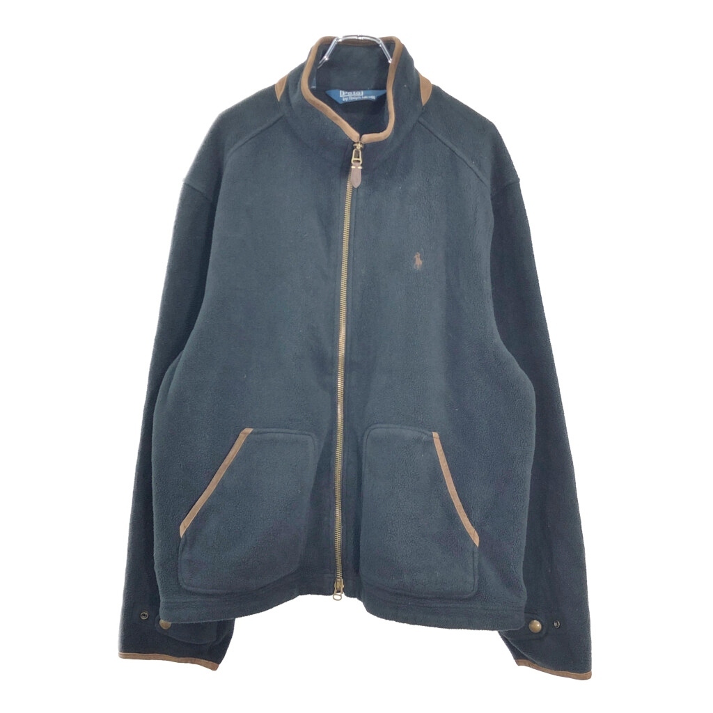 Polo by Ralph Lauren ポロ ラルフローレン フリースジャケット 大きいサイズ ブラック(メンズ XXL)中古 古着 V4860拍卖