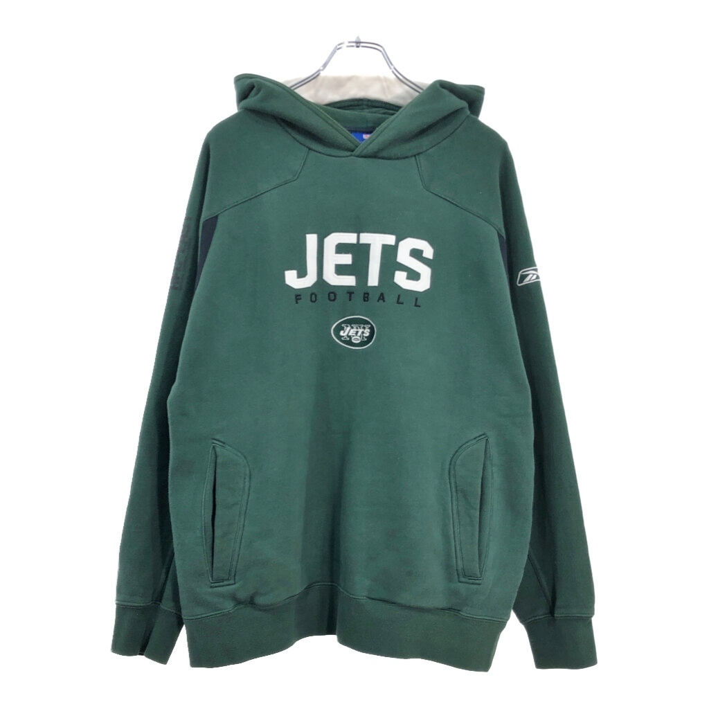 Reebok リーボック NFL ニューヨーク・ジェッツ スウェット パーカー プロチーム アメフト グリーン(メンズ M)中古 古着 V4865拍卖