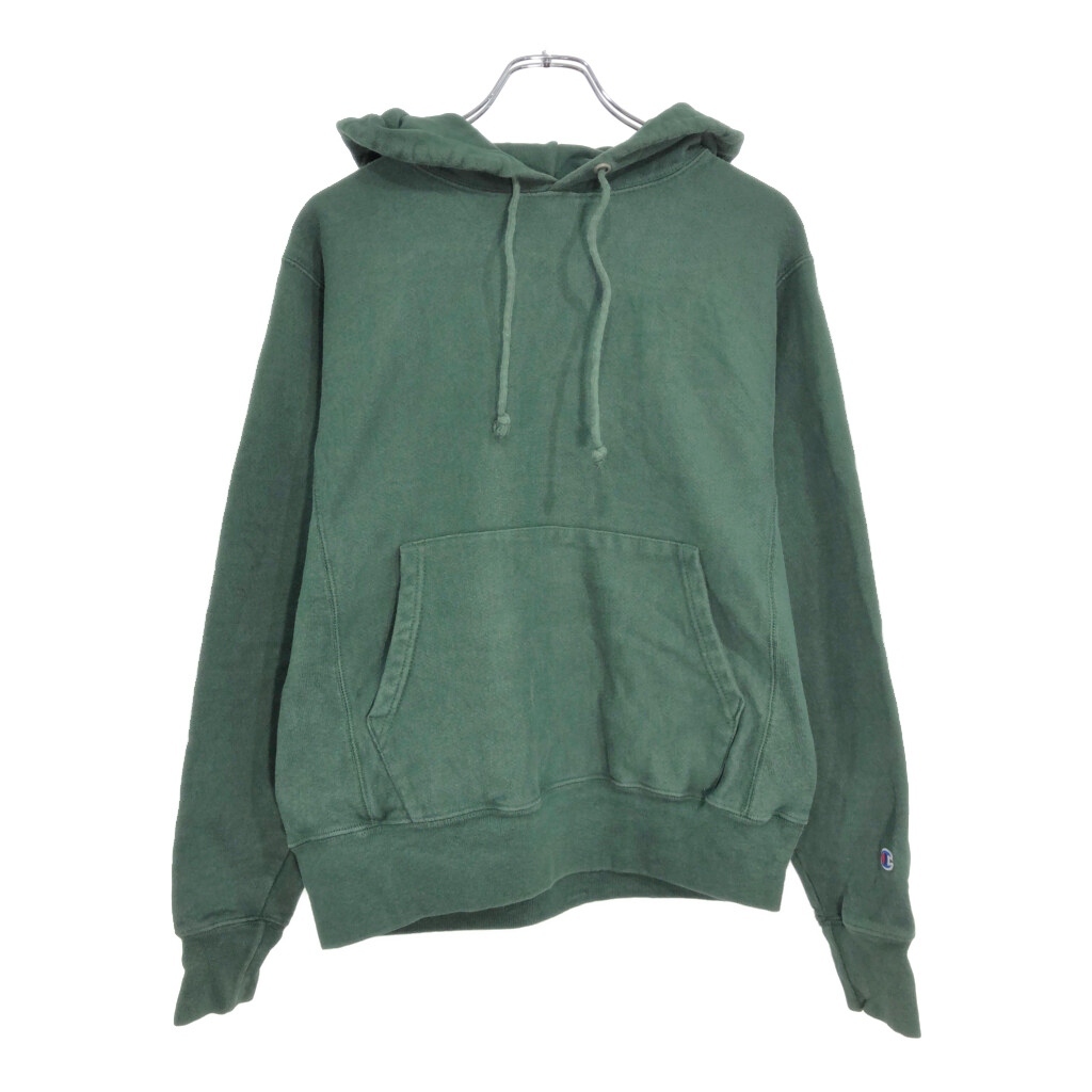 Champion チャンピオン REVERSE WEAVE リバースウィーブ スウェット パーカー 目無し グリーン(メンズ S)中古 古着 V4875拍卖