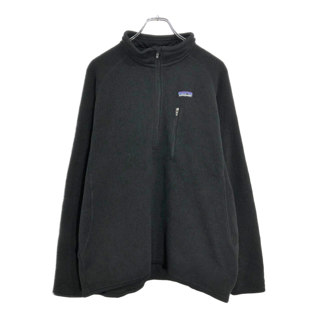 patagonia パタゴニア ベターセーター ハーフジップ フリースジャケット アウトドア ブラック(メンズ XL)中古 古着 V5108拍卖