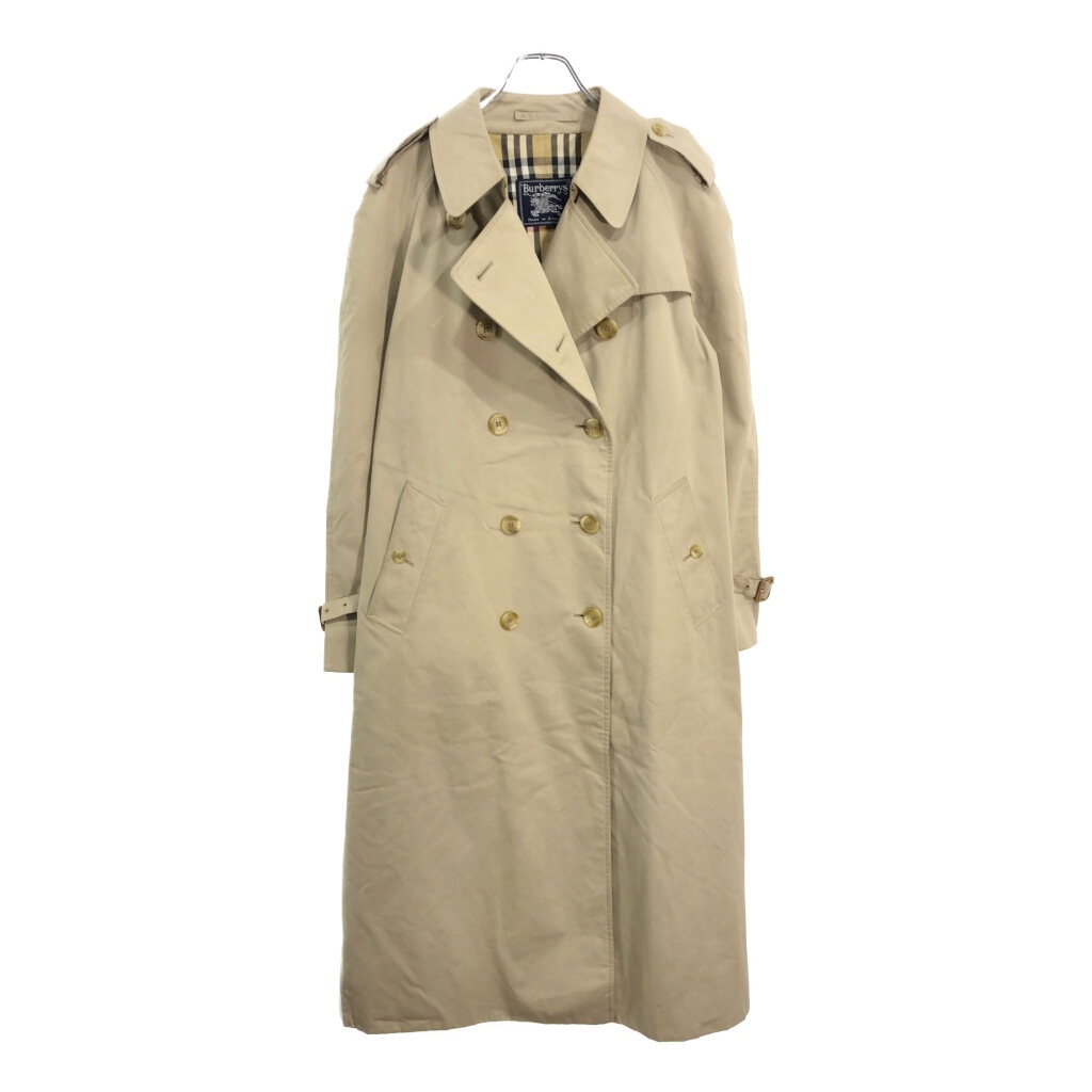 80年代 イングランド製 Burberrys バーバリーズ トレンチコート ベージュ(レディース 12)中古 古着 V5128拍卖
