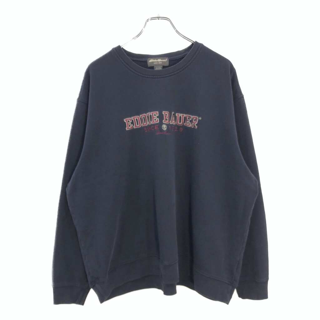 00年代 Eddie Bauer エディーバウアー スウェット アウトドア ネイビー(メンズ XL)中古 古着 V5262拍卖