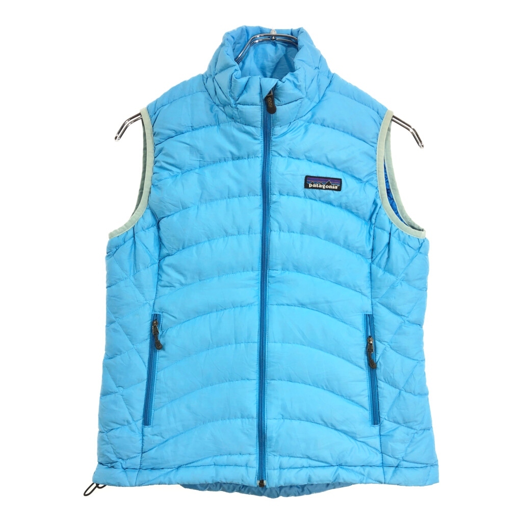patagonia パタゴニア ダウンセーターベスト アウトドア ライトブルー(レディース XS)中古 古着 V5376拍卖