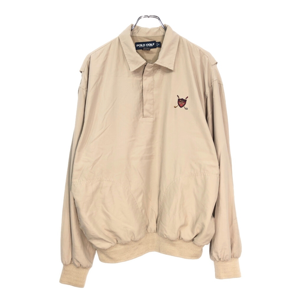 POLO GOLF ポロゴルフ ラルフローレン ハーフスナップ プルオーバージャケット ベージュ(メンズ M)中古 古着 V5474拍卖
