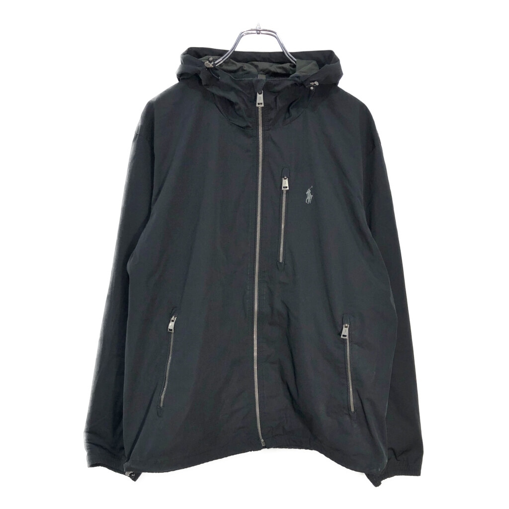 Polo by Ralph Lauren ポロ ラルフローレン ウィンドブレーカージャケット ブラック(メンズ M)中古 古着 V5420拍卖