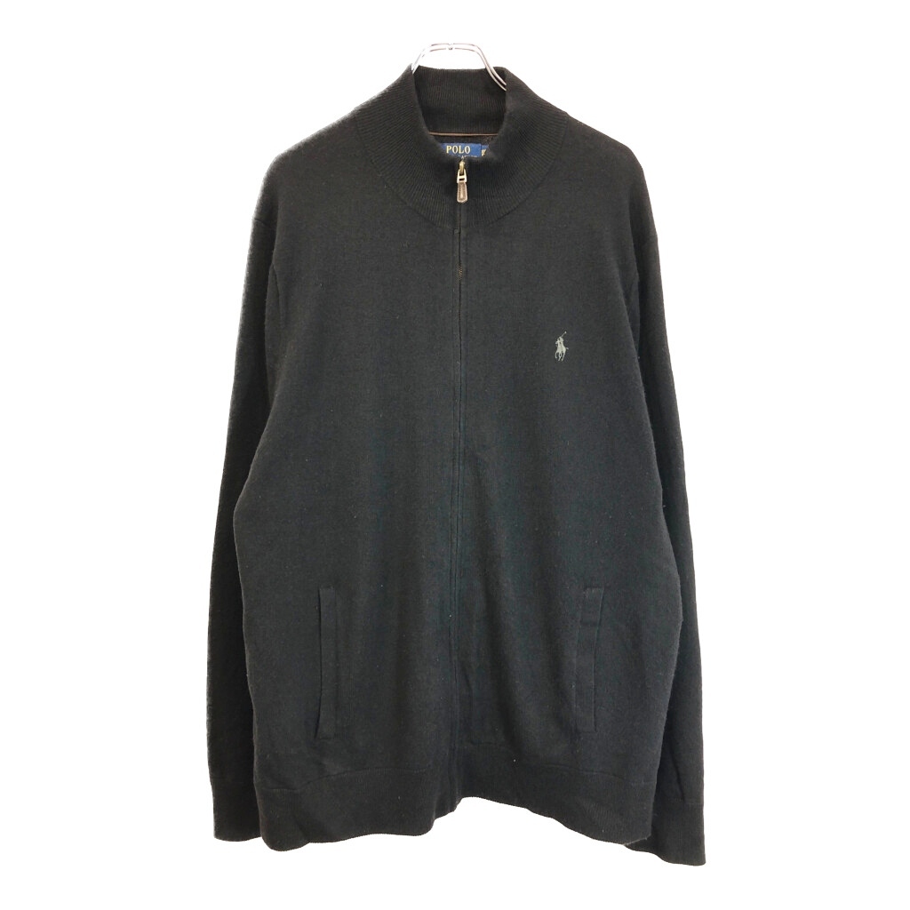 Polo by Ralph Lauren ポロ ラルフローレン ドライバーズニットセーター 大きいサイズ ブラック(メンズ XXL)中古 古着 V5528拍卖