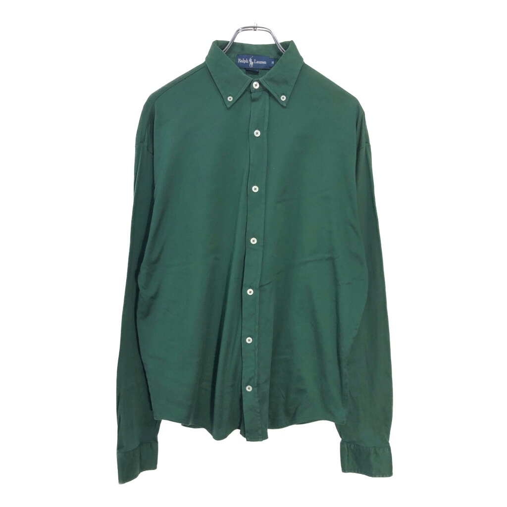 Polo by Ralph Lauren ポロ ラルフローレン ボタンダウン 長袖シャツ グリーン(メンズ M)中古 古着 V5545拍卖