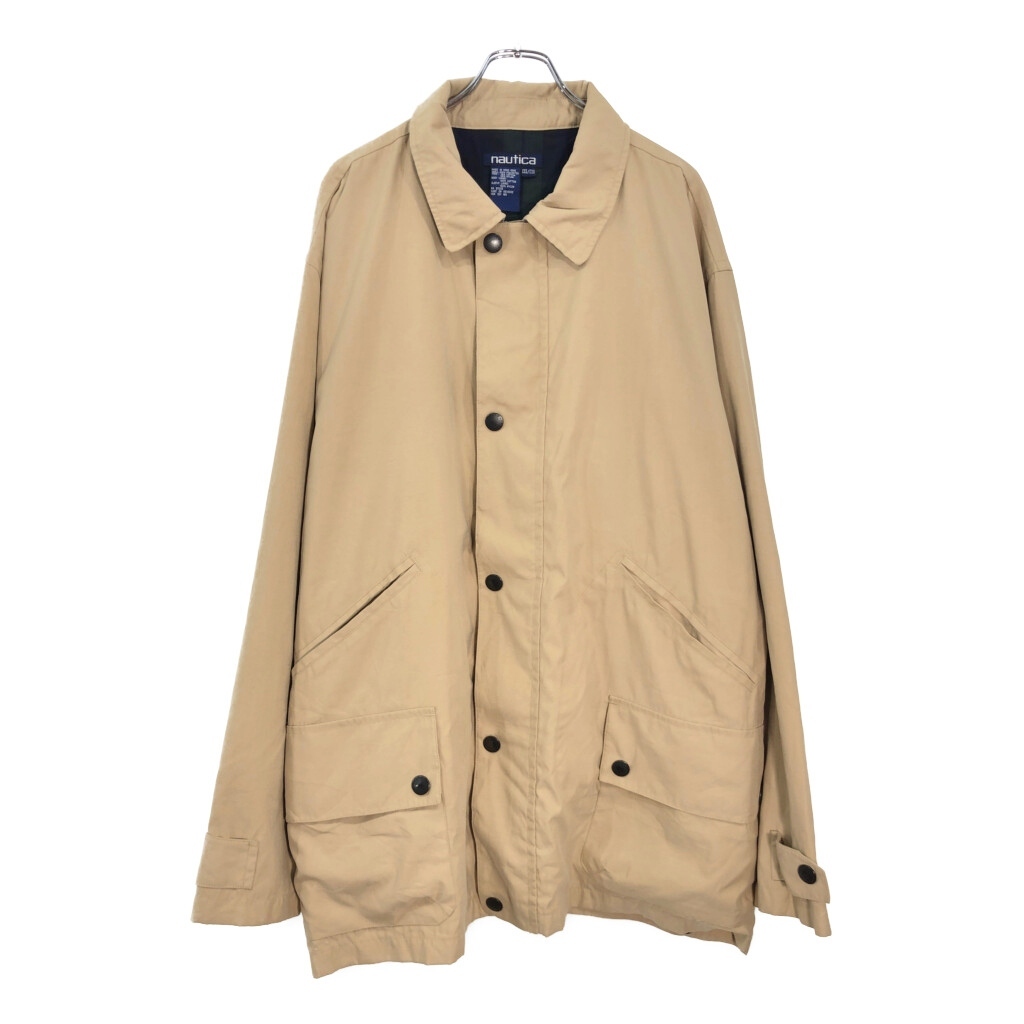NAUTICA ノーティカ ハンティングジャケット 大きいサイズ ベージュ(メンズ XXL)中古 古着 V5583拍卖