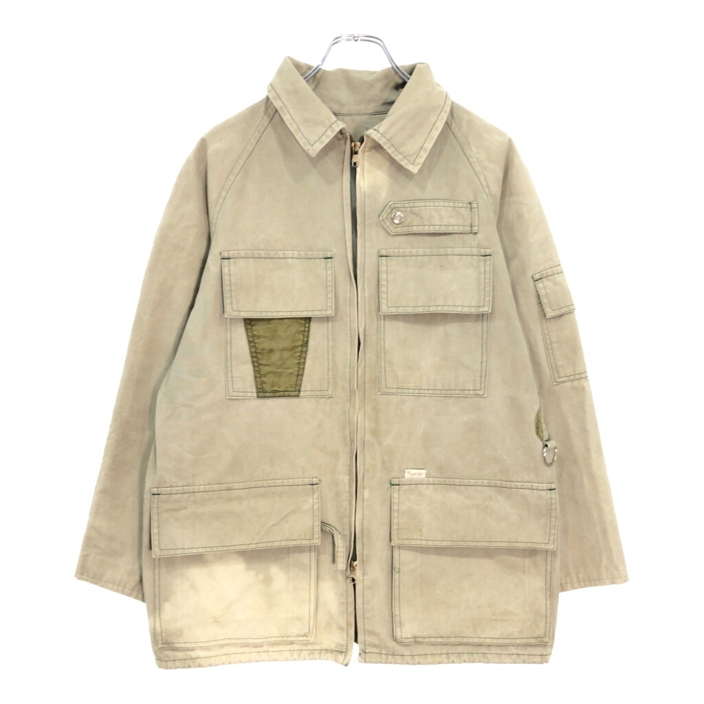 70年代 Savoy Chass' Pech フレンチハンティングジャケット ユーロ ヴィンテージ アウトドア カーキ(メンズ S相当)中古 古着 V5584拍卖