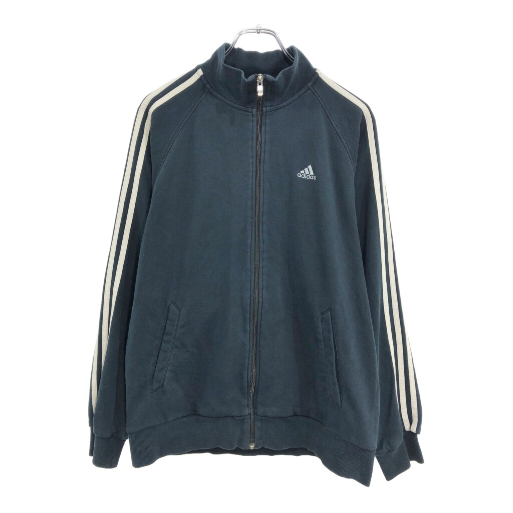 adidas アディダス スウェットジャケット スポーツ ネイビー(メンズ M)中古 古着 V5726拍卖