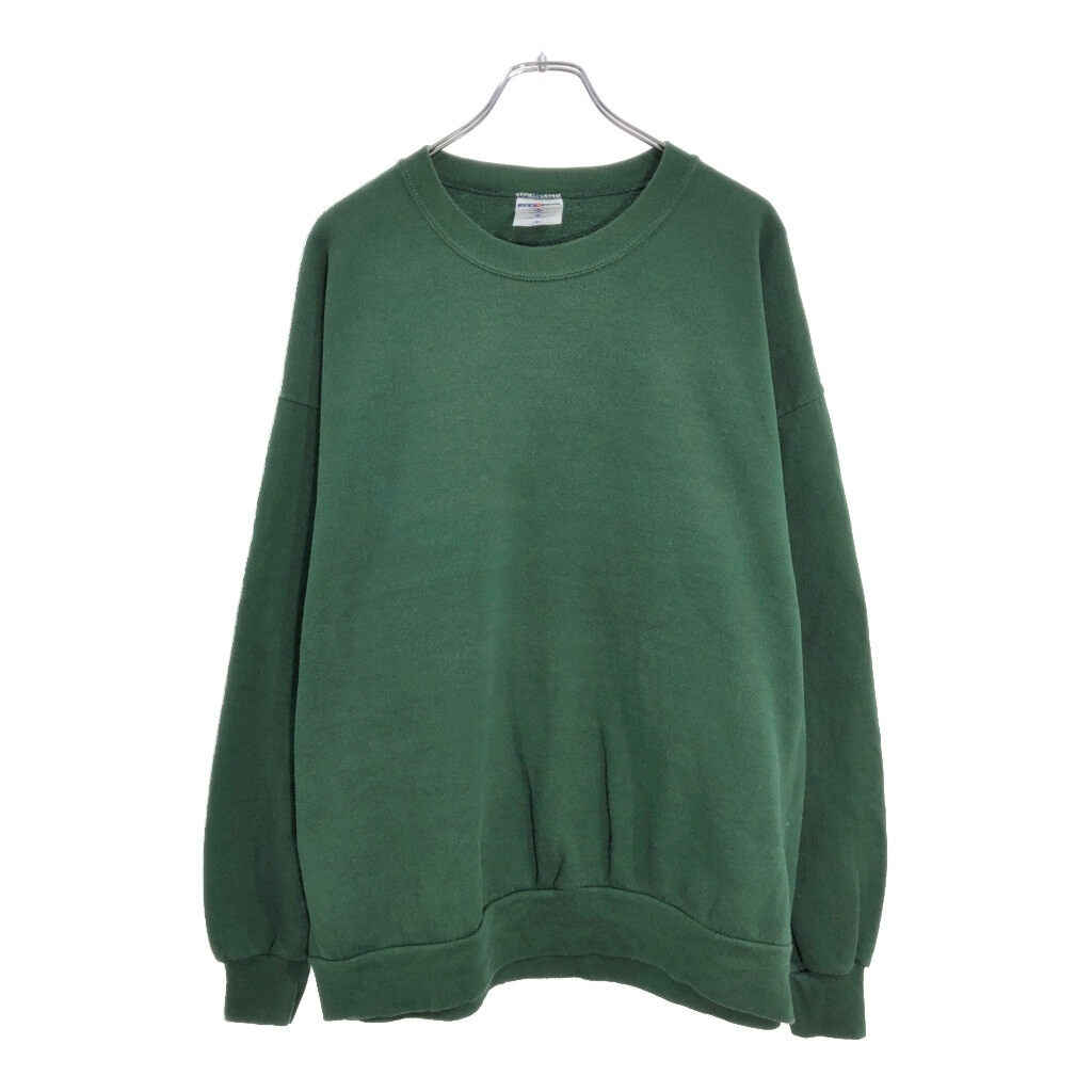 90年代 USA製 JERZEES ジャージーズ 無地 スウェット 大きいサイズ グリーン(メンズ 2X)中古 古着 V5742拍卖