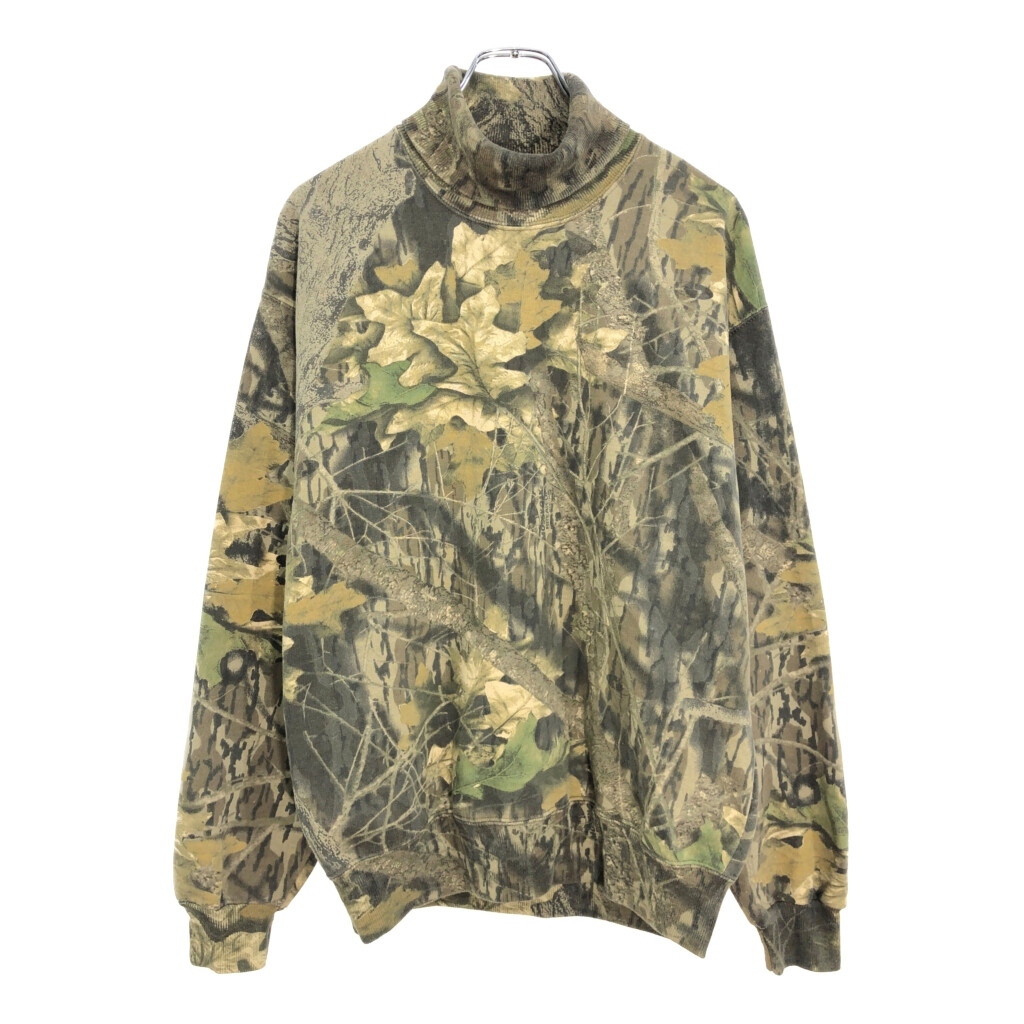 JERZEES Outdoors ジャージーズ アウトドア リアルツリーカモ タートルネック スウェット(メンズ M)中古 古着 V5729拍卖