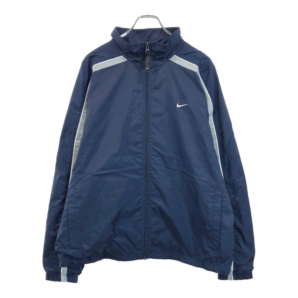 00年代 NIKE ナイキ ウィンドブレーカージャケット スポーツ ネイビー(メンズ L)中古 古着 V5817拍卖