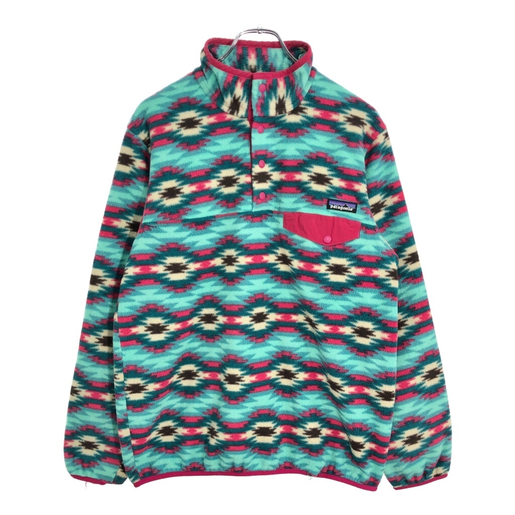 patagonia パタゴニア SYNCHILLA シンチラ スナップT フリースジャケット アウトドア ネイティブ柄(レディース L)中古 古着 V5879拍卖