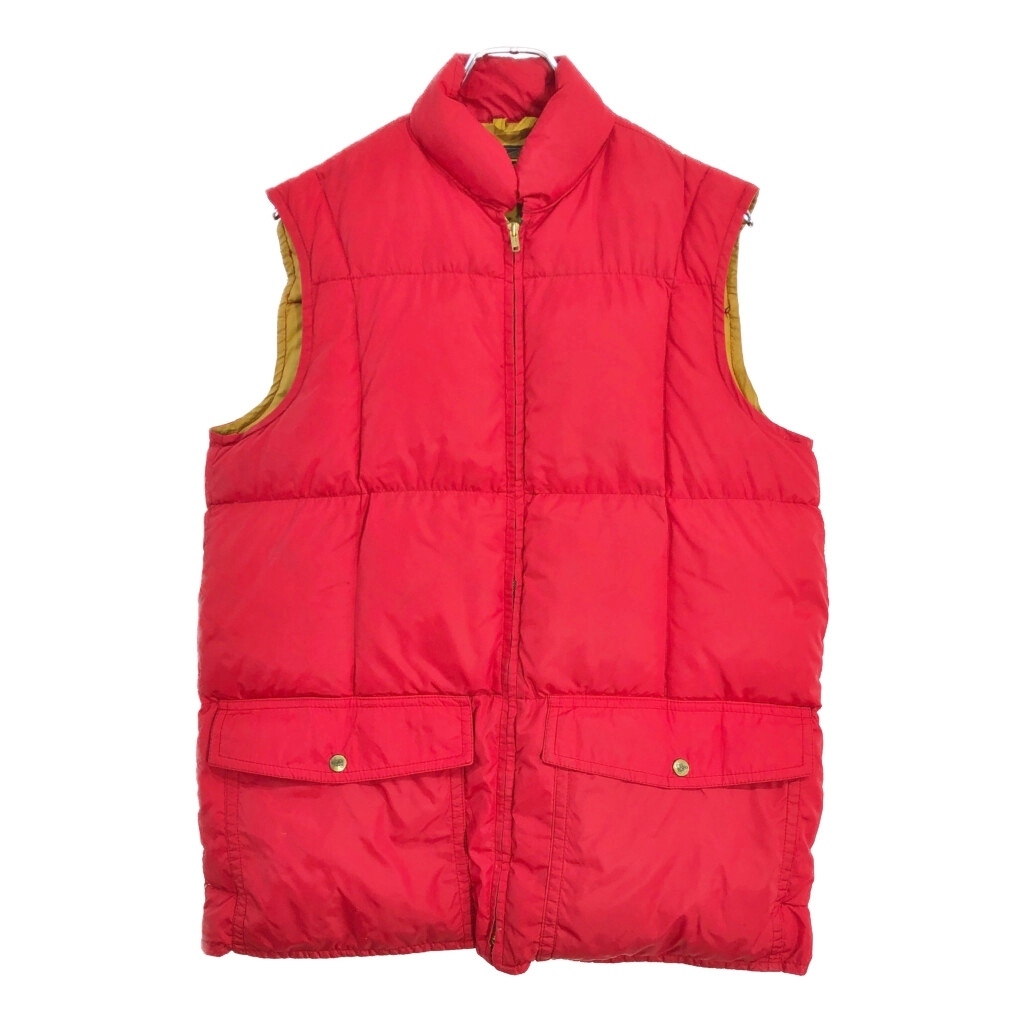 70年代 Eddie Bauer エディーバウアー ダウンベスト アウトドア レッド(メンズ S)中古 古着 V5881拍卖