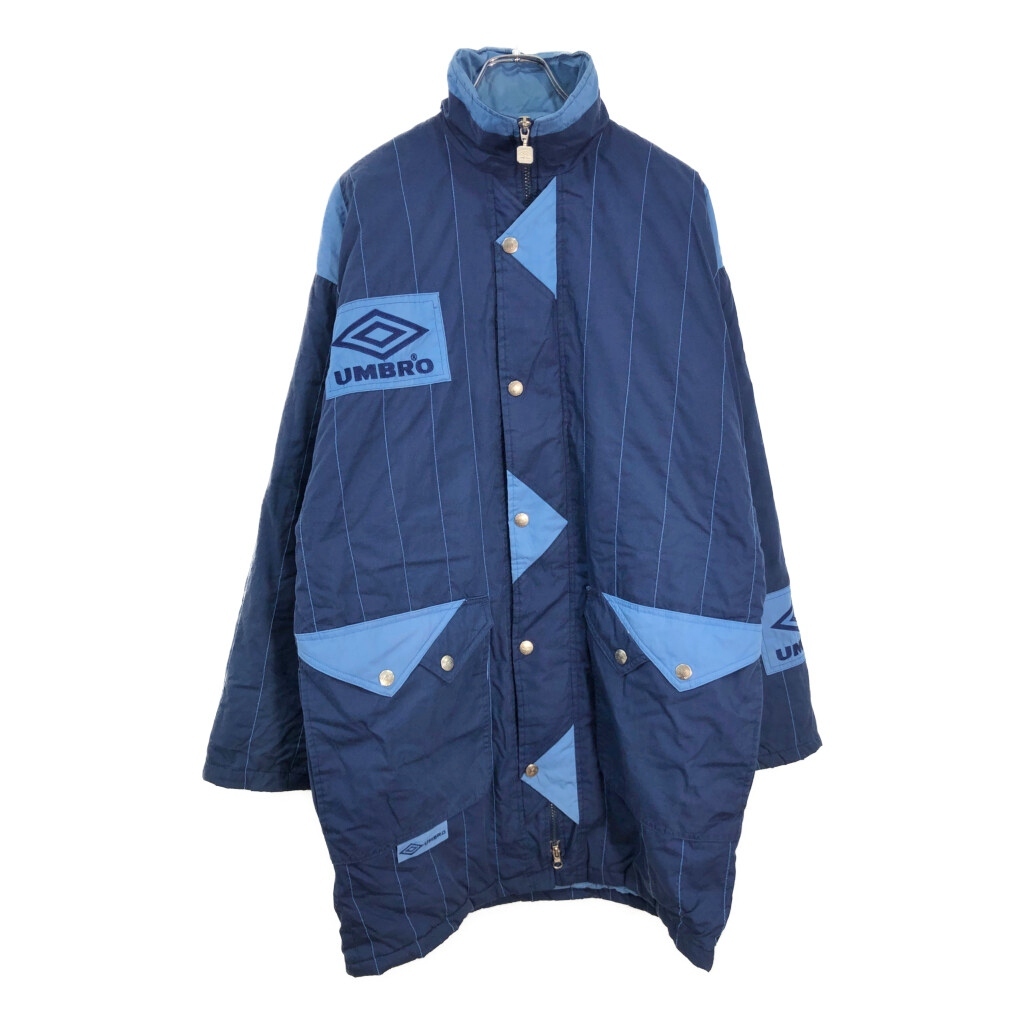 90年代 umbro アンブロ ベンチコート サッカー スポーツ ブルー(メンズ S)中古 古着 V5930拍卖