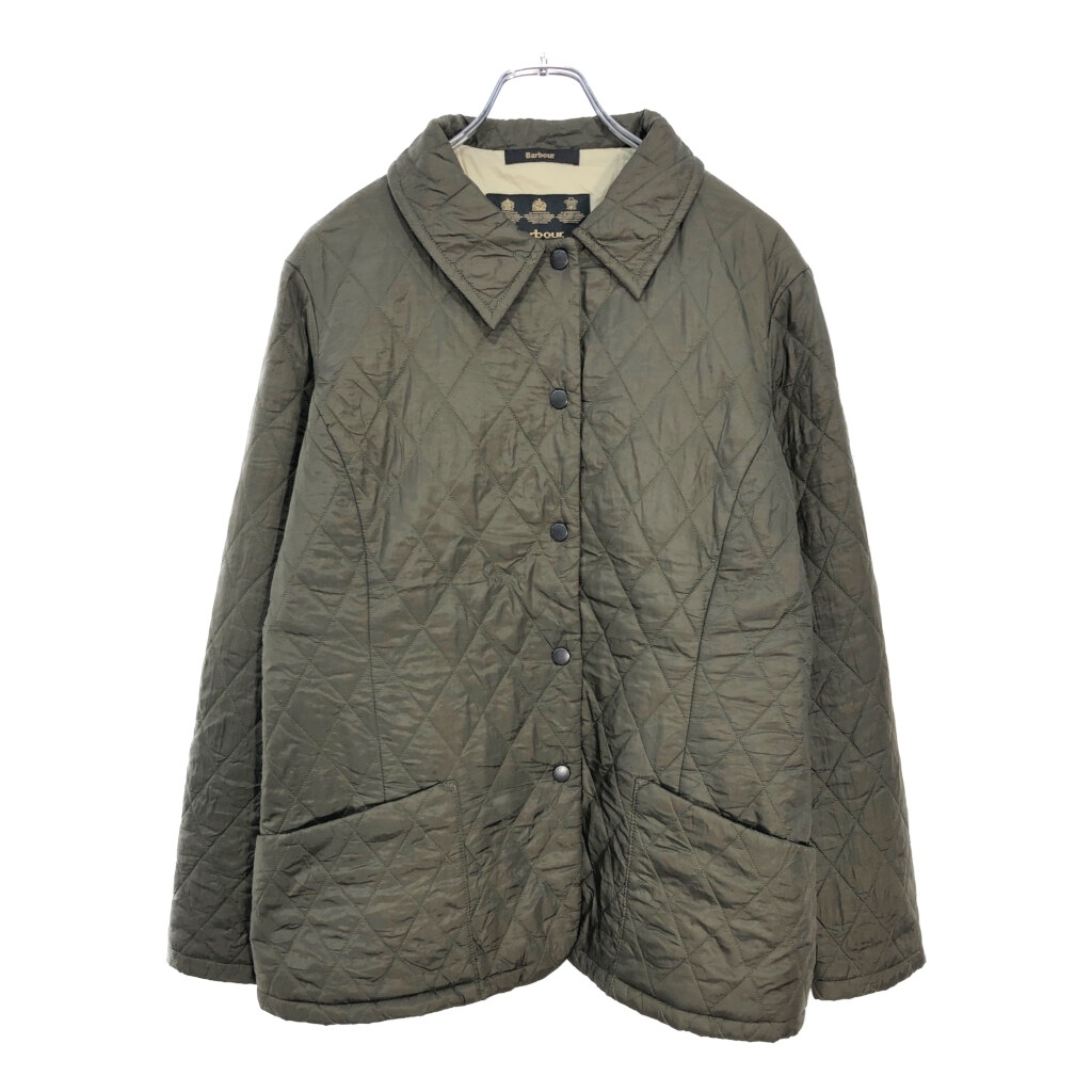Barbour バブアー SHAPED F/WEIGHT QUILT SHORT キルティングジャケット ブラウン(レディース UK 16)中古 古着 V5948拍卖