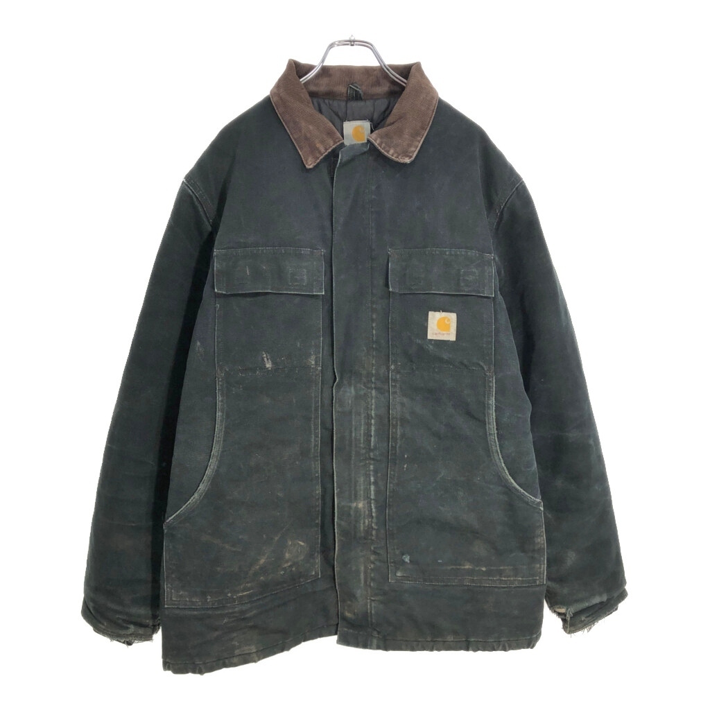 00年代 Carhartt カーハート トラディショナルコート ダック ワークジャケット ブラック(メンズ 42)中古 古着 V5956拍卖