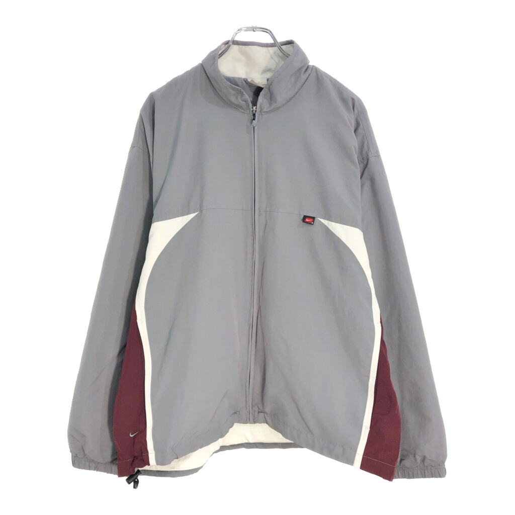 00年代 NIKE ナイキ トラックジャケット スポーツ グレー(メンズ L)中古 古着 V6258拍卖