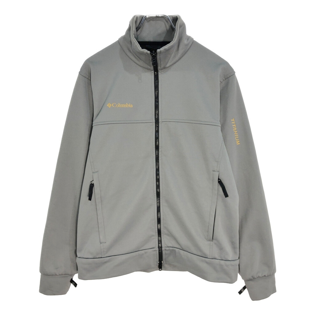 Columbia コロンビア TITANIUM ソフトシェルジャケット アウトドア グレー(メンズ S)中古 古着 V6259拍卖