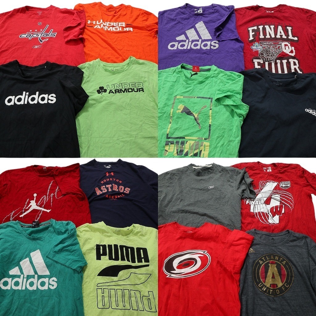 古着卸 まとめ売り スポーツブランドMIX 半袖Tシャツ 16枚セット (メンズ L ) アディダス ジョーダン 中古 古着 NA0935 1円スタート拍卖