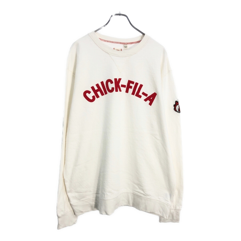 CHICK-FIL-A チックフィレイ スウェット 大きいサイズ 企業 ホワイト(メンズ 2XL)中古 古着 V6441拍卖