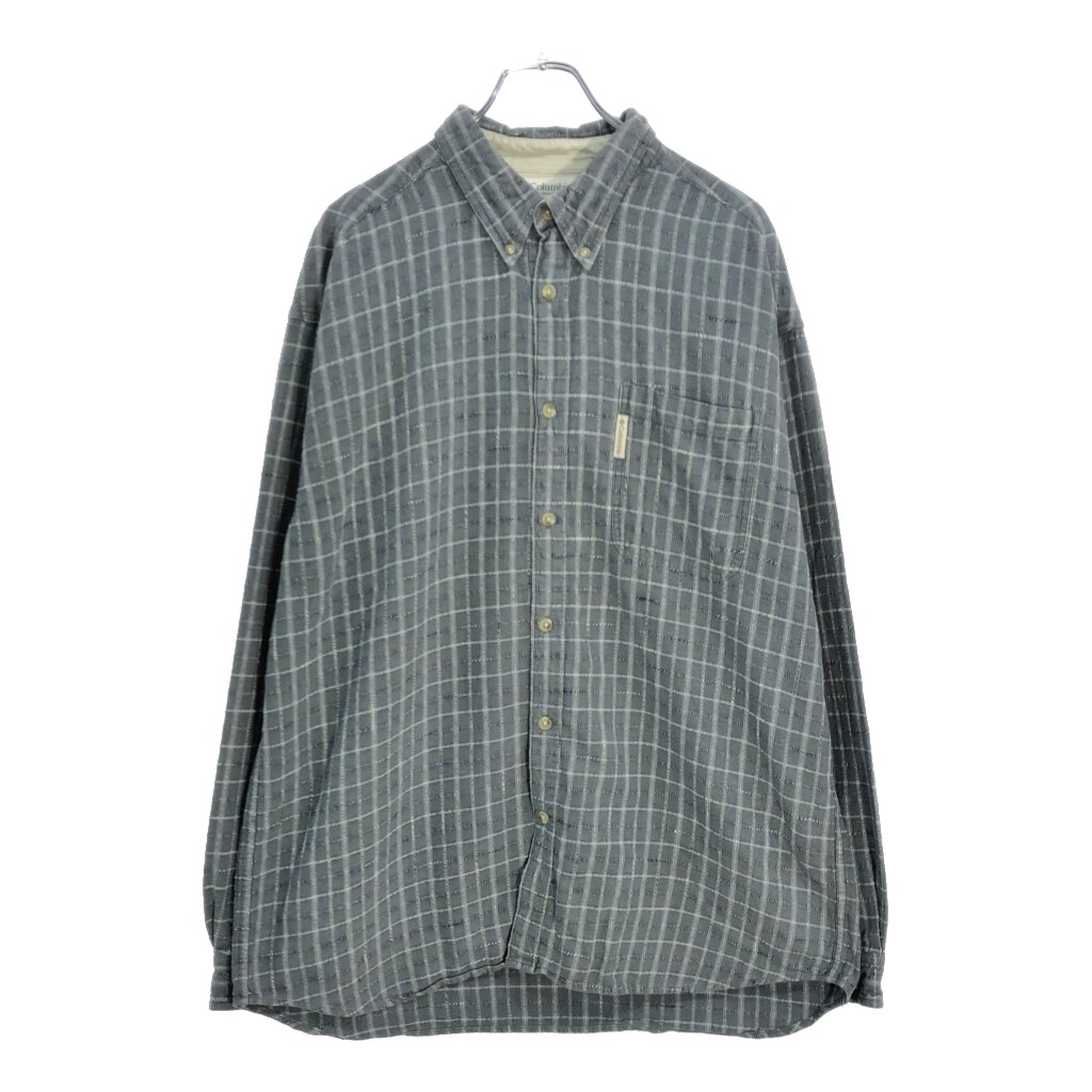 Columbia コロンビア ボタンダウンシャツ アウトドア グレー(メンズ XL)中古 古着 V6492拍卖
