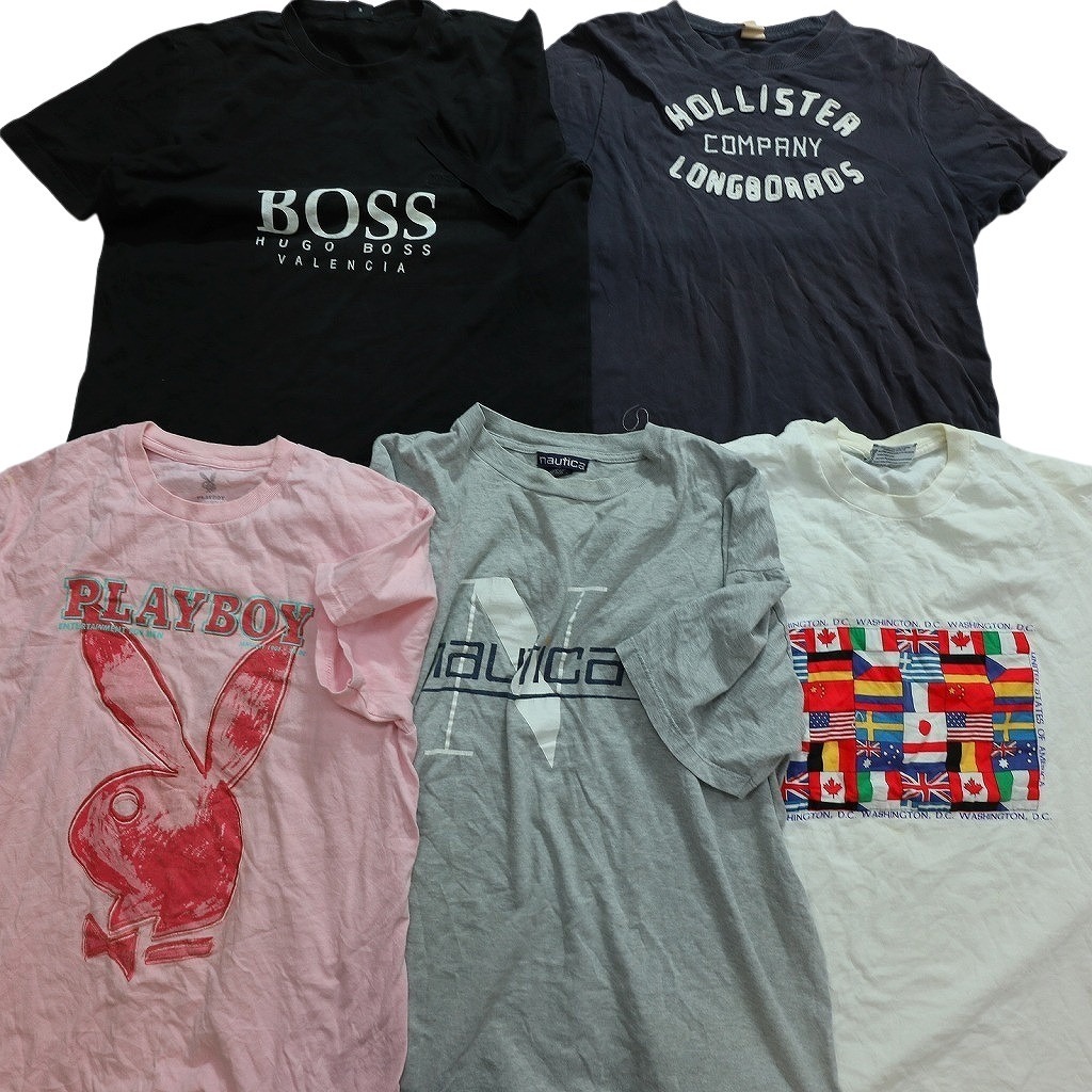 【訳あり】 古着卸 まとめ売り ブランドMIX 半袖Tシャツ 30枚セット (メンズ ) リーバイス LEE ノーティカ プレイボーイ 中古 古着 WA3685拍卖